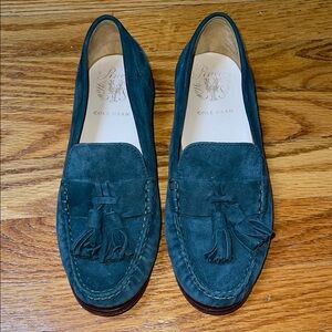 Cole Haan Women's Green Suede Loafers